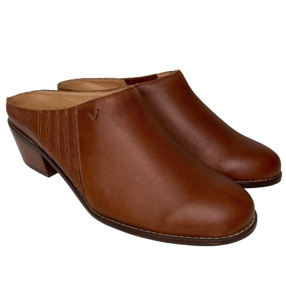 Vionic Clogs Mules Womens 8.5 Joy Nellie Leather Slip On Brown Casual Comfort - Picture 2 of 9